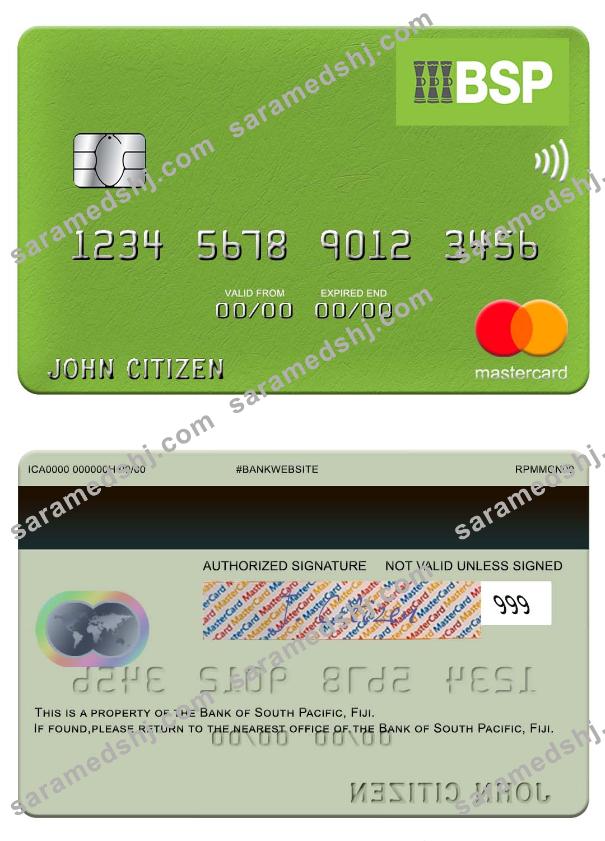 Fiji Bank of South Pacific mastercard